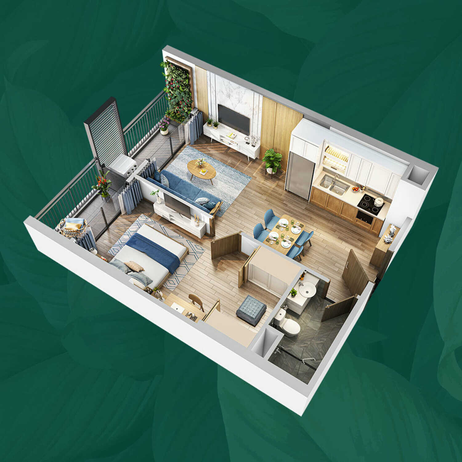 Mặt bằng chi tiết căn hộ Oriental Mansion